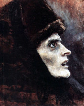 Репродукция картины "голова боярыни морозовой" художника "суриков василий"