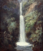 Репродукция картины "waterfall" художника "суриосуброто абдулла"