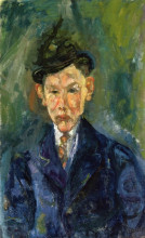 Репродукция картины "young man wearing a small hat" художника "сутин хаим"