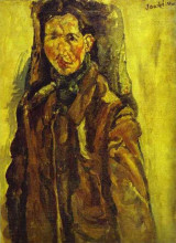 Картина "self portrait by curtain" художника "сутин хаим"