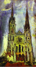 Репродукция картины "chartres cathedral" художника "сутин хаим"