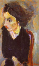 Копия картины "woman in profile (portrait of madame tennent)" художника "сутин хаим"