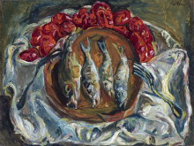 Копия картины "fish and tomatoes" художника "сутин хаим"