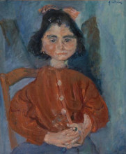 Картина "young girl in red blouse" художника "сутин хаим"