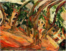 Копия картины "plane trees at c&#233;ret" художника "сутин хаим"