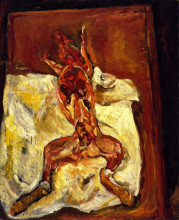 Репродукция картины "flayed rabbit" художника "сутин хаим"