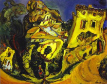 Картина "landscape at cagnes (la gaude)" художника "сутин хаим"