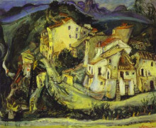 Картина "houses of cagnes" художника "сутин хаим"