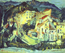 Репродукция картины "landscape of cagnes" художника "сутин хаим"