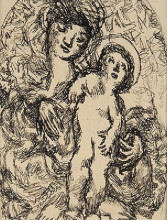 Картина "la vierge et l&#39;enfant" художника "суттер луи"