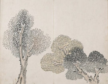 Копия картины "untitled (a tree with small leaves)" художника "тайга икэ-но"