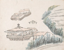 Картина "untitled (houses by the water)" художника "тайга икэ-но"