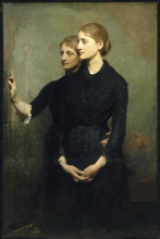 Репродукция картины "the sisters" художника "тайер эббот хэндерсон"
