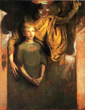 Репродукция картины "boy and angel" художника "тайер эббот хэндерсон"