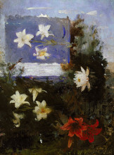 Копия картины "flower studies" художника "тайер эббот хэндерсон"