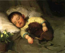 Картина "sleep" художника "тайер эббот хэндерсон"