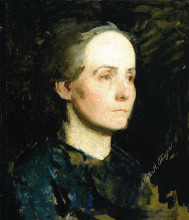 Репродукция картины "portrait of a woman" художника "тайер эббот хэндерсон"