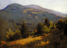 Репродукция картины "spring hillside" художника "тайер эббот хэндерсон"