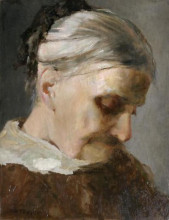 Копия картины "a study of an old woman" художника "тайер эббот хэндерсон"