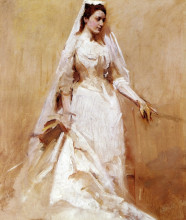 Копия картины "a bride" художника "тайер эббот хэндерсон"