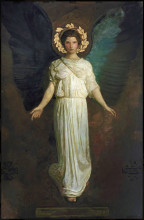 Копия картины "a winged figure" художника "тайер эббот хэндерсон"