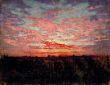 Репродукция картины "sunset" художника "тайер эббот хэндерсон"