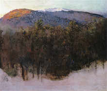 Репродукция картины "monadnock, winter sunrise" художника "тайер эббот хэндерсон"