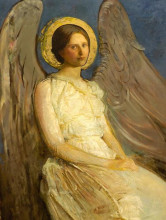 Копия картины "seated angel" художника "тайер эббот хэндерсон"