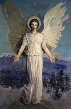 Репродукция картины "monadnock angel" художника "тайер эббот хэндерсон"