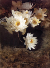 Репродукция картины "water lilies" художника "тайер эббот хэндерсон"