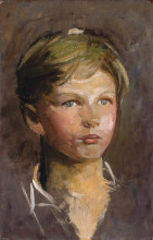 Копия картины "oil sketch of a young boy" художника "тайер эббот хэндерсон"