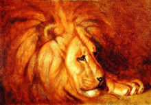 Репродукция картины "lion at rest" художника "тайер эббот хэндерсон"