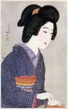 Картина "geisha by brazier" художника "такахаси шотэй"