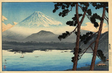 Копия картины "fuji from lake shojin" художника "такахаси шотэй"