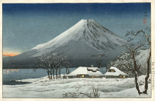 Картина "fuji from lake yamanaka" художника "такахаси шотэй"