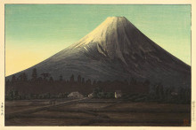 Репродукция картины "fuji near tamaho (green variant)" художника "такахаси шотэй"