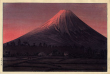 Картина "fuji near tamaho (pink variant)" художника "такахаси шотэй"