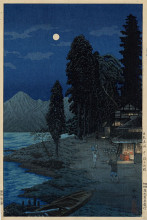 Картина "shore of lake chuzenji" художника "такахаси шотэй"