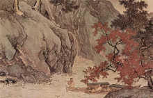 Копия картины "溪山漁隱 卷" художника "тан инь"