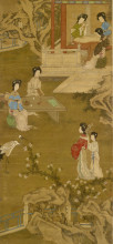 Картина "making the bride&#39;s gown (anonymous copy after tang yin)" художника "тан инь"