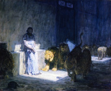 Репродукция картины "daniel in the lions&#39; den" художника "таннер генри оссава"
