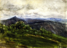 Картина "mountain landscape, highlands, north carolina" художника "таннер генри оссава"