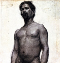 Картина "study of a negro man" художника "таннер генри оссава"