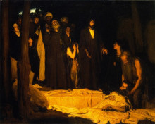 Репродукция картины "the resurrection of lazarus" художника "таннер генри оссава"