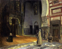 Копия картины "interior of a mosque, cairo" художника "таннер генри оссава"