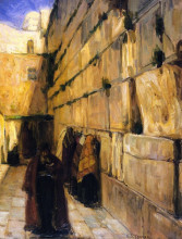 Копия картины "study for the jews&#39; wailing place" художника "таннер генри оссава"