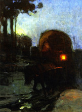 Картина "return at night from the market" художника "таннер генри оссава"