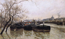 Копия картины "flooding by the seine" художника "таулов фриц"