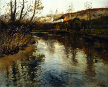 Картина "river landscape" художника "таулов фриц"