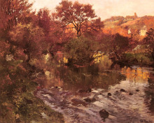 Копия картины "golden autumn, brittany" художника "таулов фриц"
